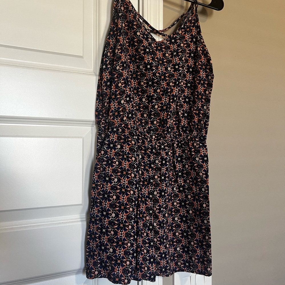 Justify Navy and Pink Floral Romper
